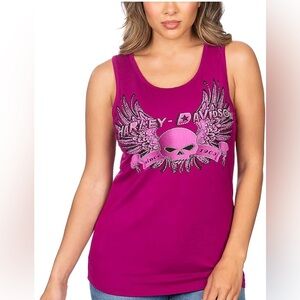 Harley-Davidson Women's Fuchsia Graphic Tank Top